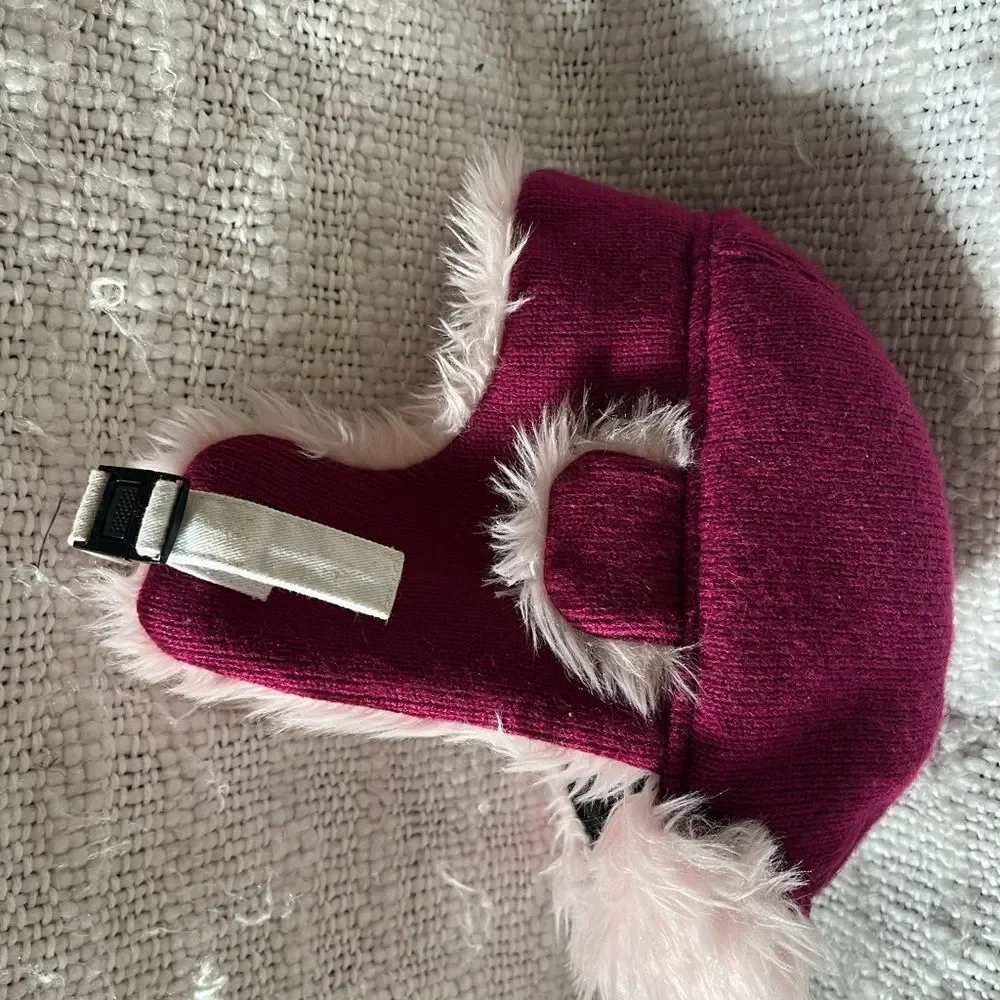 EUC✨crocs ✨OS✨Cozy Pink Furry Kids Hat